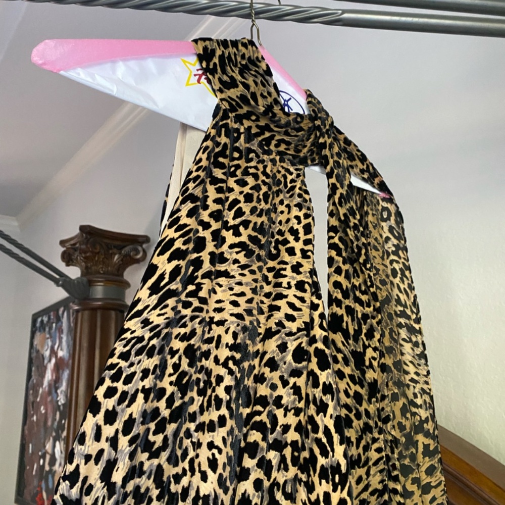 RIXO Eleanor Dress XS Leopard Midi US2 - Picture 5 of 7